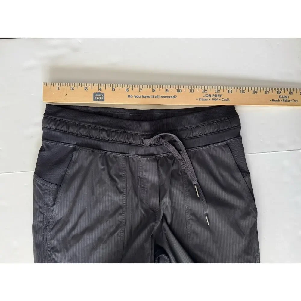 Lululemon Dance Studio Mid Rise Crop Jogger Pants 6 Black Drawstring #NE179